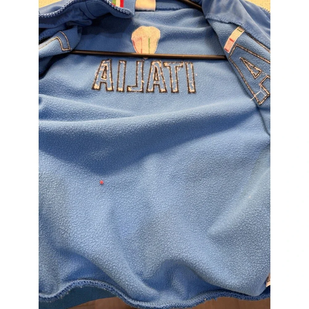 Vintage Italia Soccer Unlimited Full-Zip Jacket Size Youth 7/8 Blue Kids Sports
